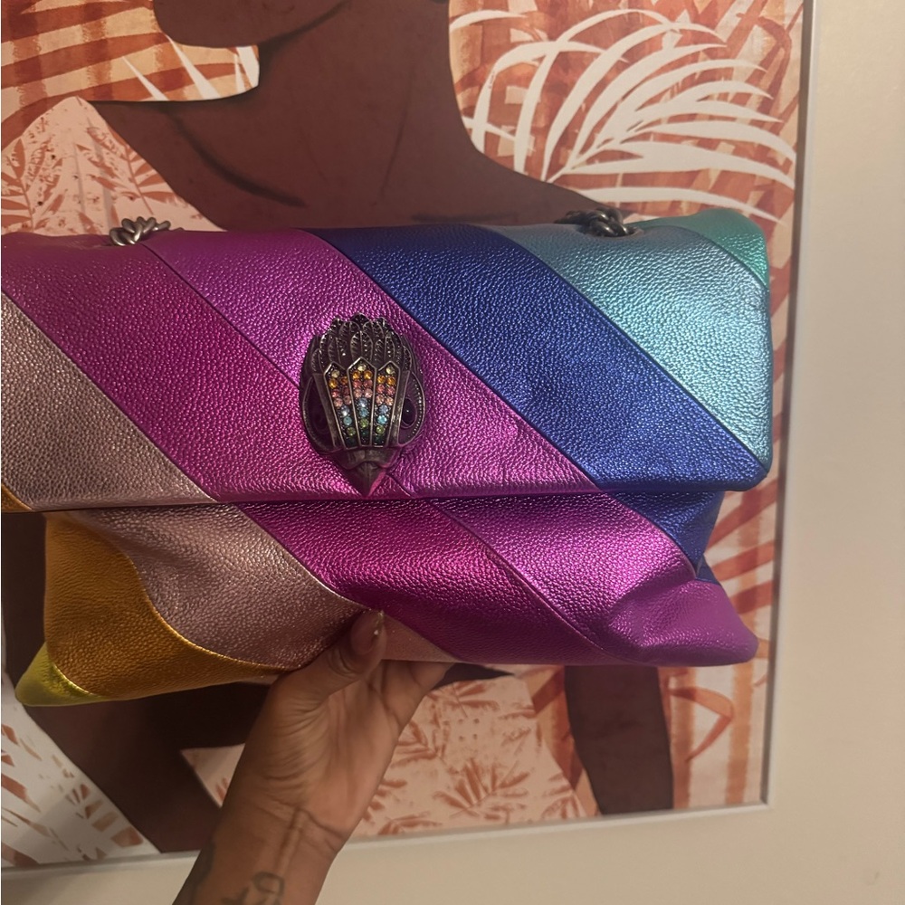 Kurt Geiger Multicolor Striped xxl purse